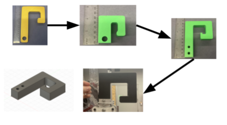 Iterations of Bearthoven's 2024 climber hook design
