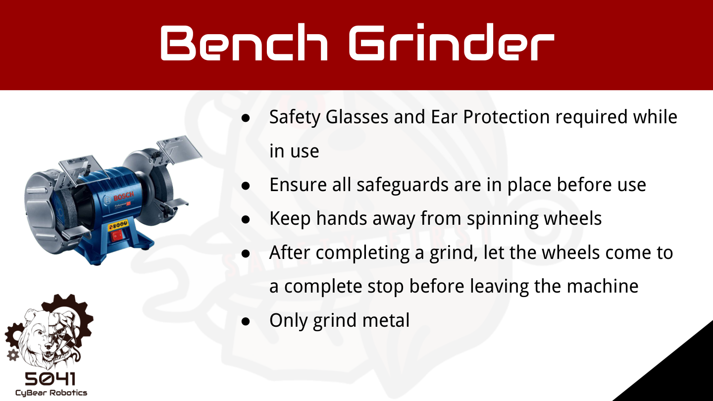 Bench grinder safety
