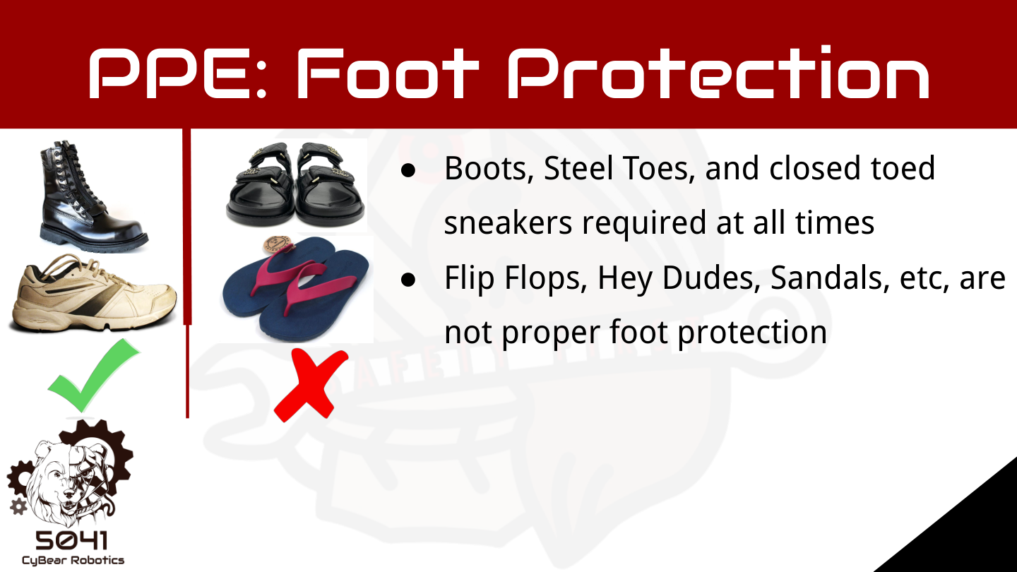 Foot protection slide