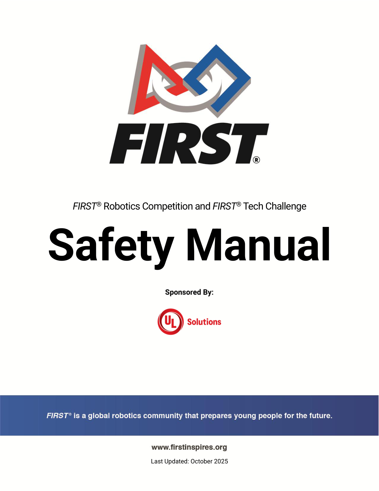 FIRST Safety Manual cover